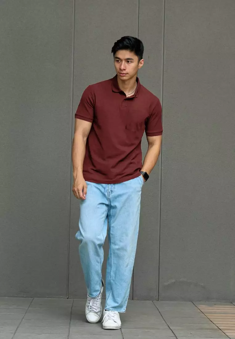 Kale MAX POCKET MAROON / Kaos Polo Pria / Kaos Pria / Kaos kerah / Polo Shirt Slim Fit