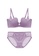 ZITIQUE purple Women's Fashionable 3/4 Cup Push Up Nylon Lingerie Set (Bra and Underwear) - Purple 2A7AAUS14C11F8GS_1