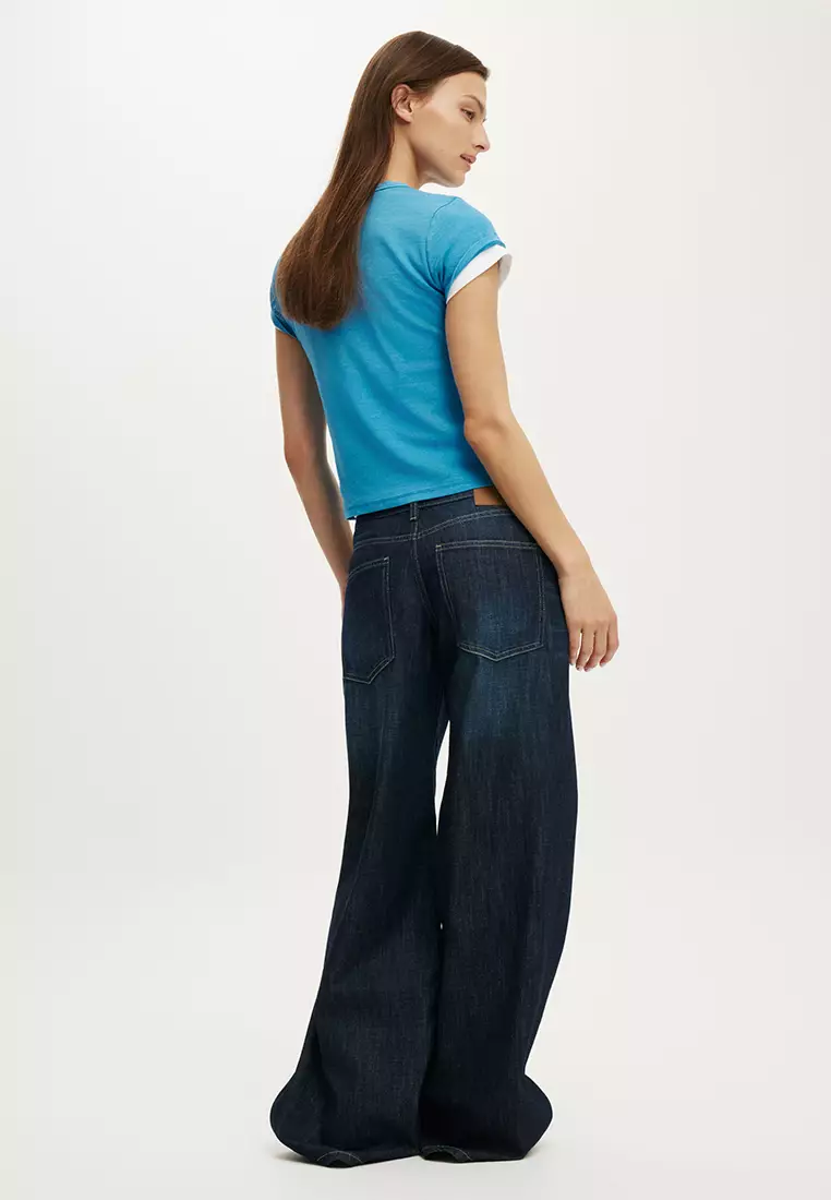 Low Rise Wide Jeans