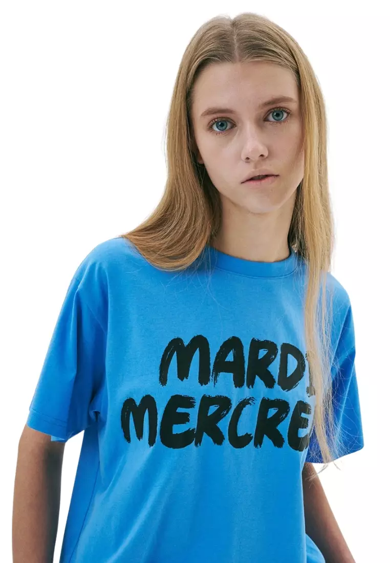 Tshirt Brush Logo - Blue Black