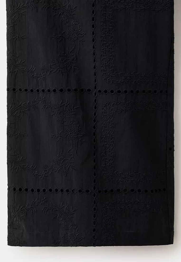 Broderie Anglaise Cotton Trousers