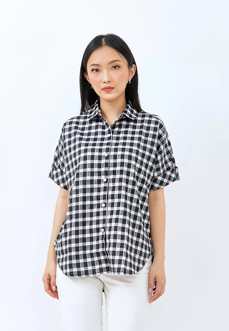 Carvil Kemeja Wanita JOVA-BLK