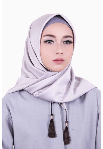 Cotton Bee Shelby Square Hijab - Silver
