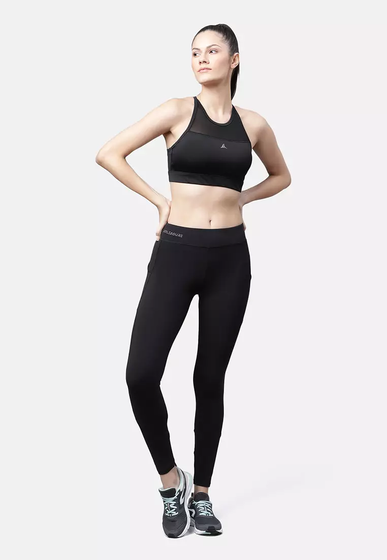 Black Breathable Yoga Training Padded Sports Bra
