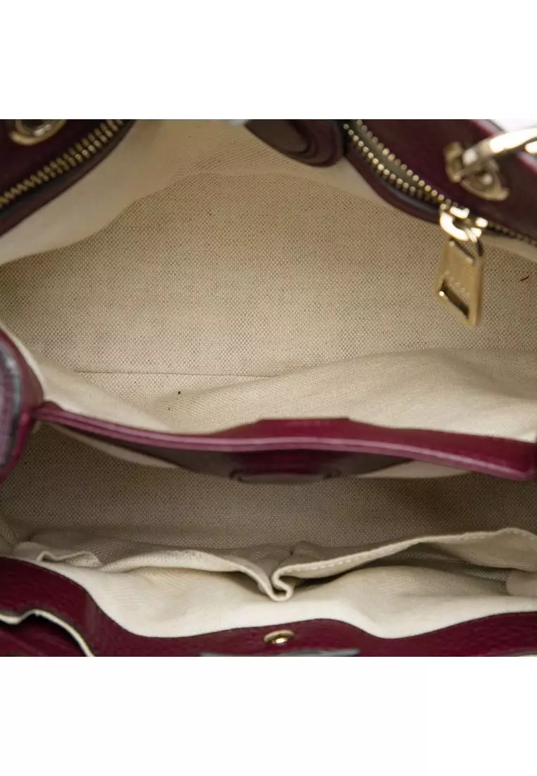 Pre-Loved Gucci Small Calfskin Bamboo Shopper Satchel