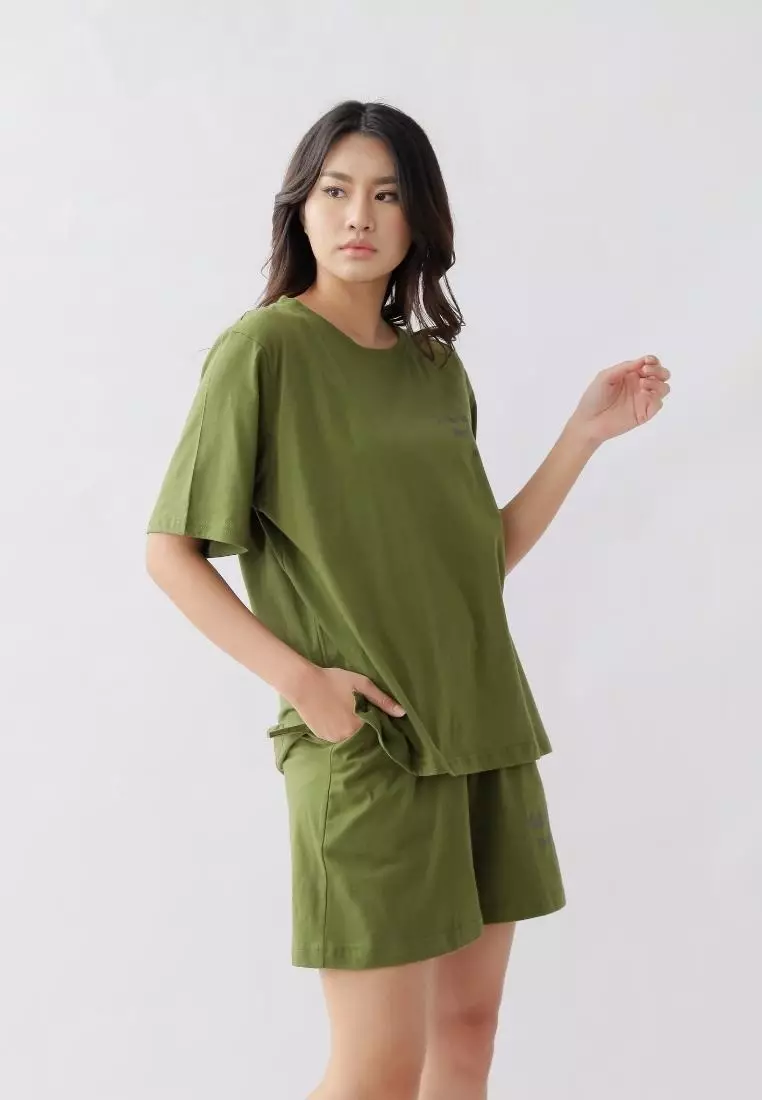 Princess Series Set Shorts  Dark Green Tiana