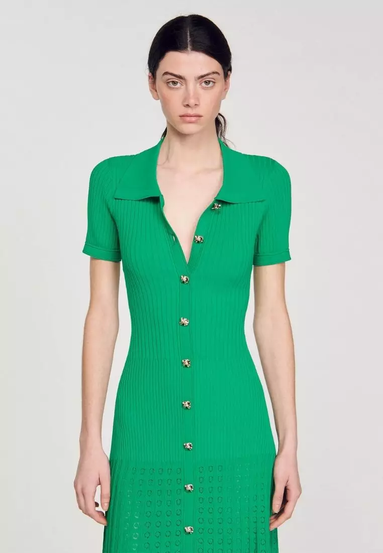 Sandro knit deals polo dress