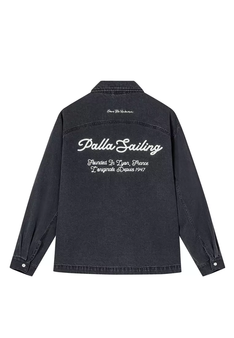 男裝 PALLADIUM LOGO 寬鬆長袖牛仔裇衫