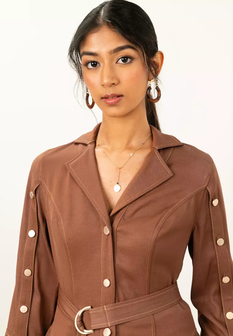 Rita Buttoned Denim Dress