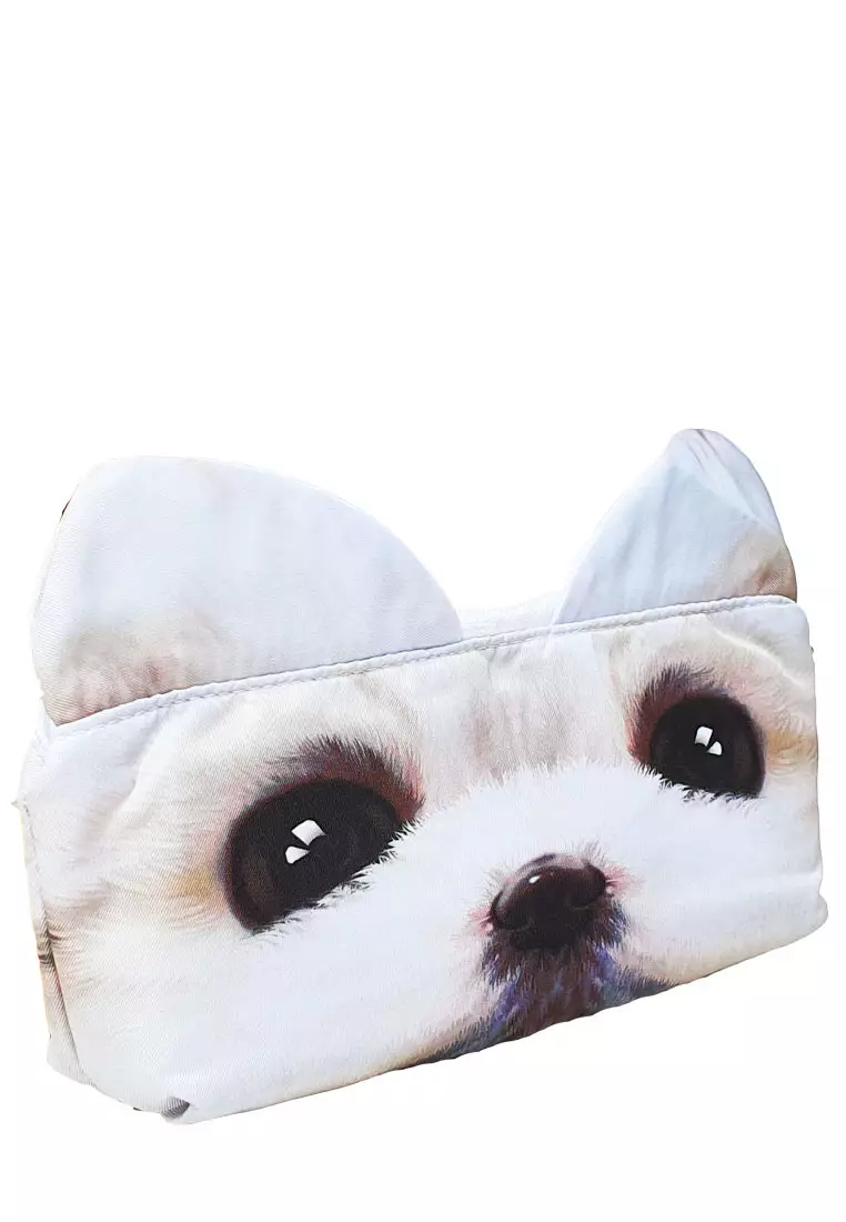 Snow Pup Face 3D Pouch