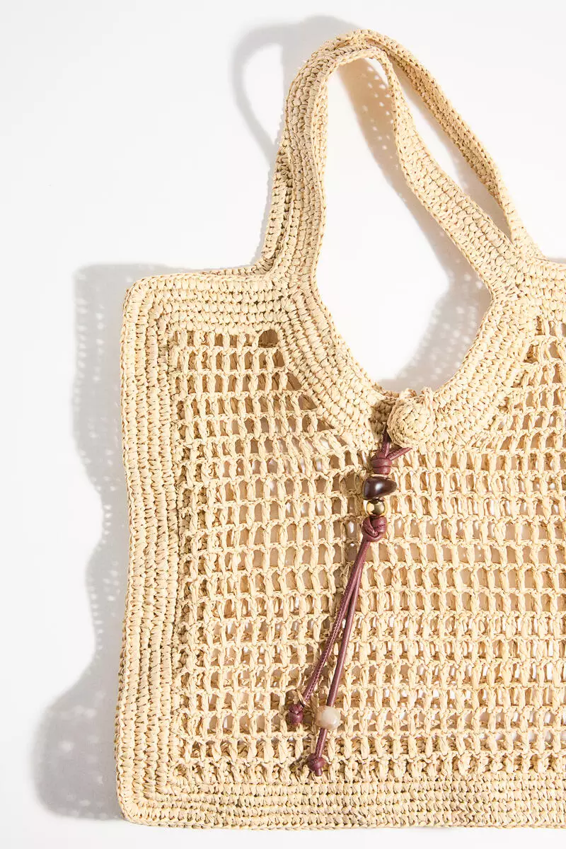 Straw tote bag