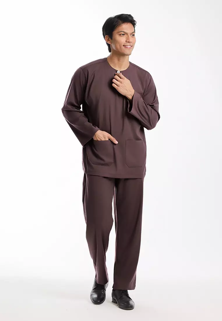 Alain Delon Baju Melayu Teluk Belanga Dewasa - 19026003-83BrunetteBrown