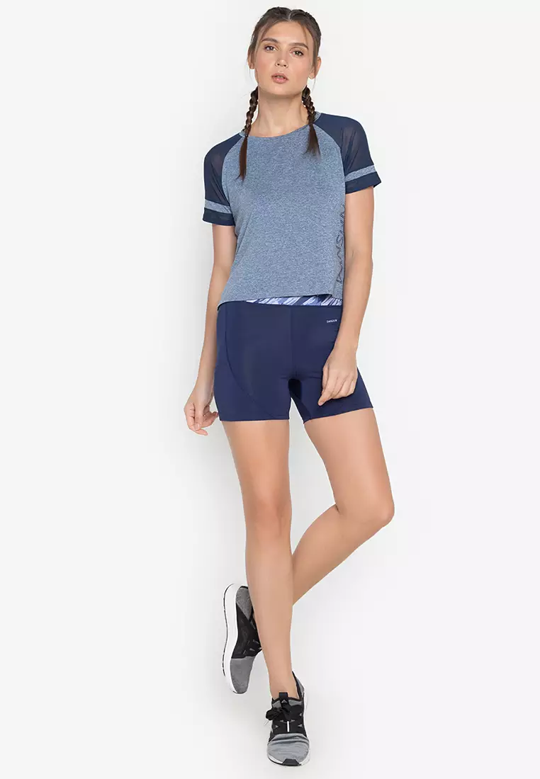 Walmart Danskin Now Women's Woven Running Shorts ($6.86) ❤ liked on  Polyvore featuring activewear, activewear shorts, da…