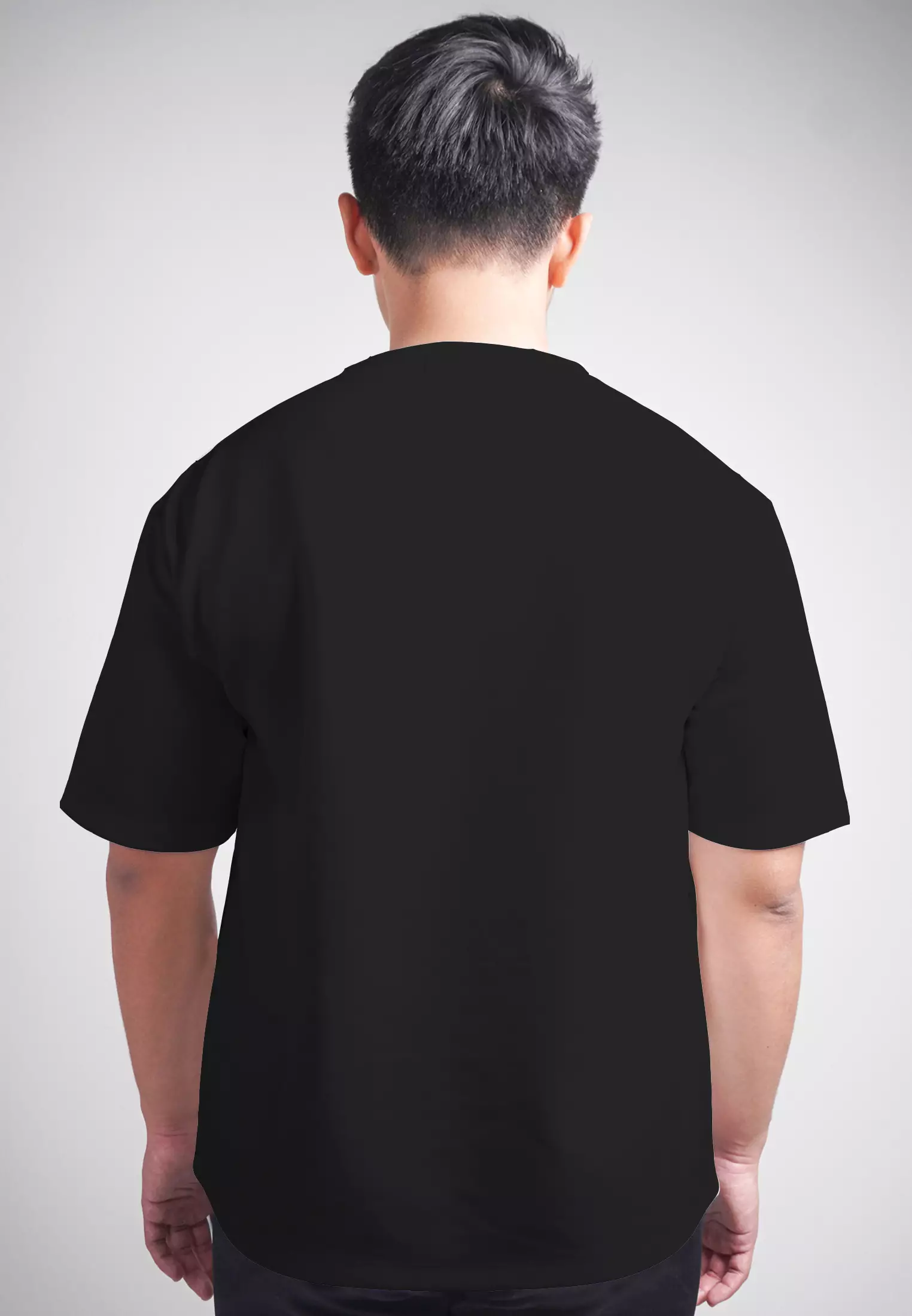 MTO13 Kaos Tshirt Pria Oversize Logo Arm Hitam