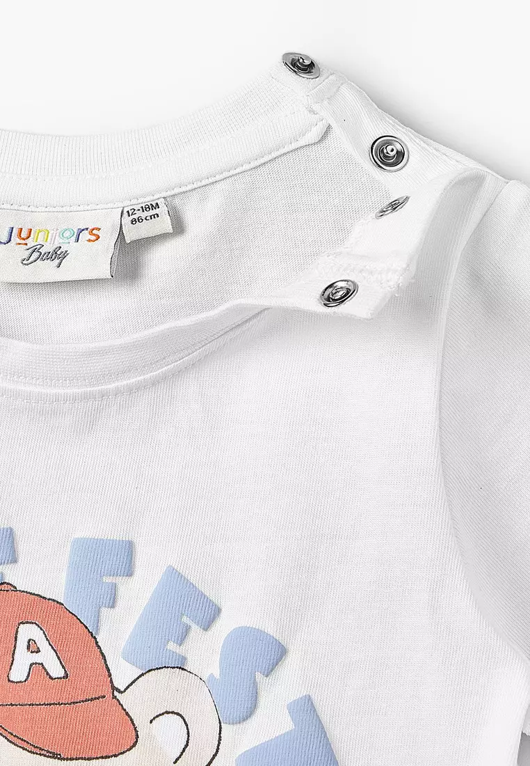 Babyshop Juniors Crew Neck Short Sleeves T-Shirt With Bear Print
