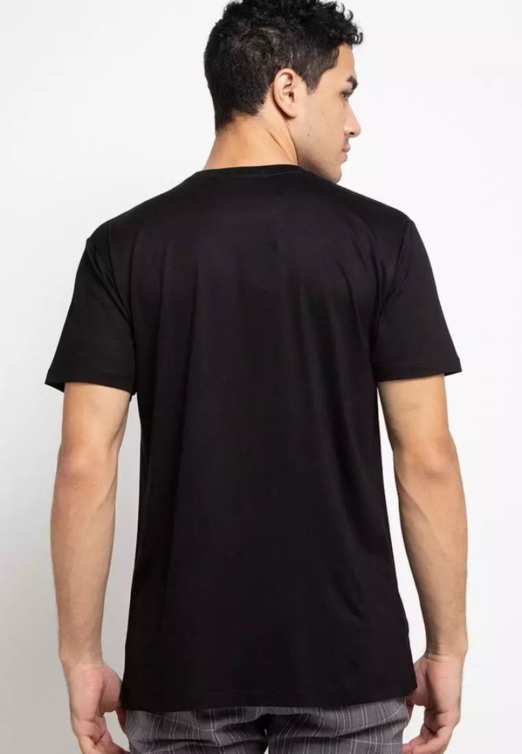 MTE90 Kaos Pria Unisex logoicon london T-shirt Hitam