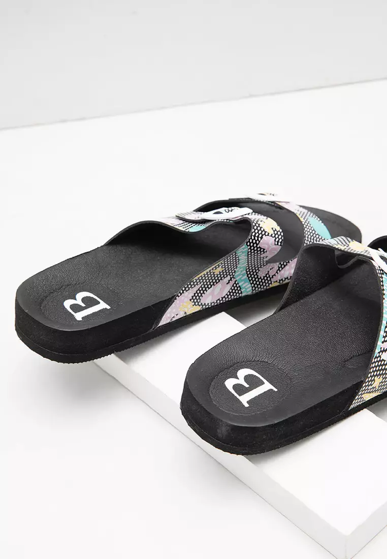 Sophie Sonia Printed Sandal Black