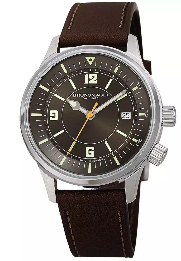 Bruno Magli Vittorio 24.191281.SA Jam Tangan Pria Swiss Analog