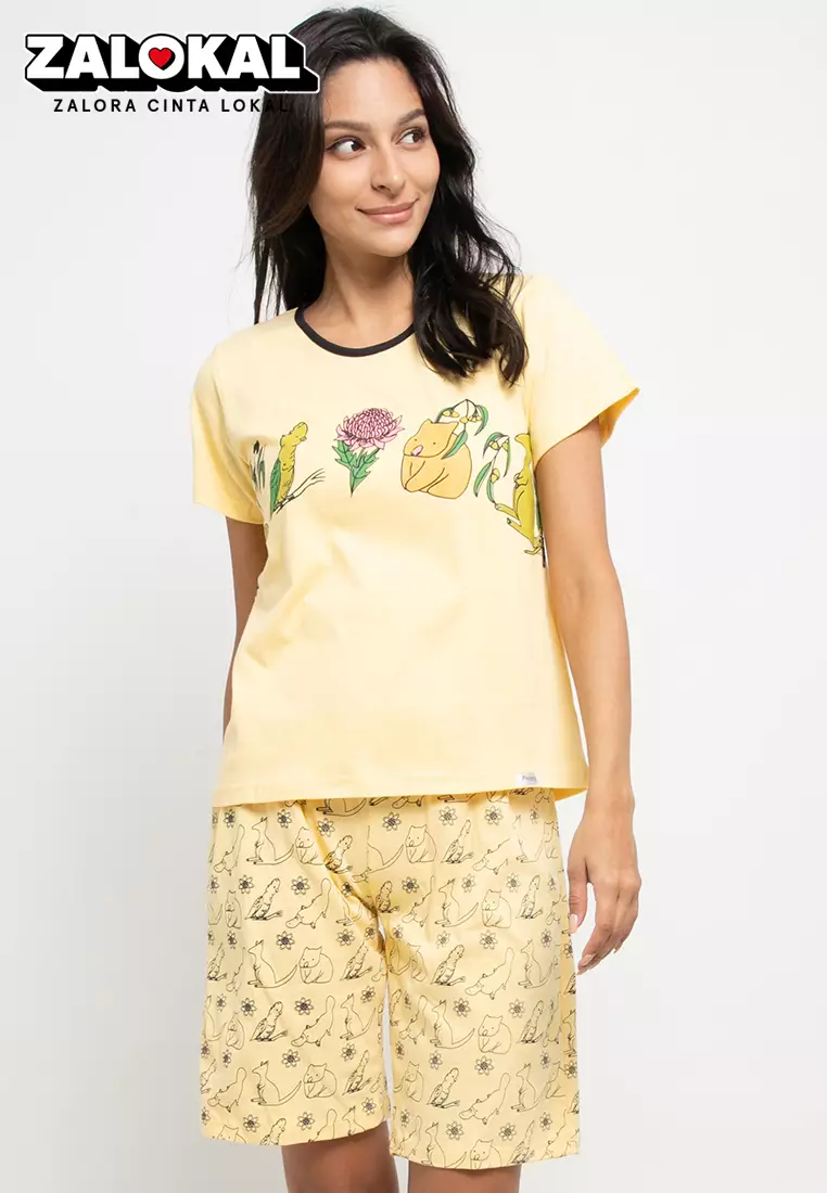 Pyjama Pijama Short Sleeve Short Pants Sleepwear