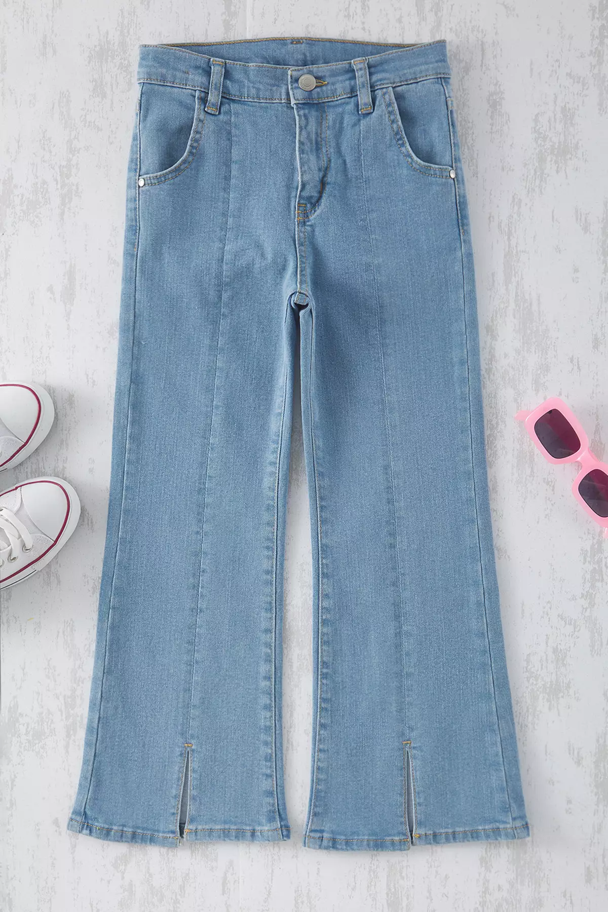 Flare Leg Elastic Denim Jeans