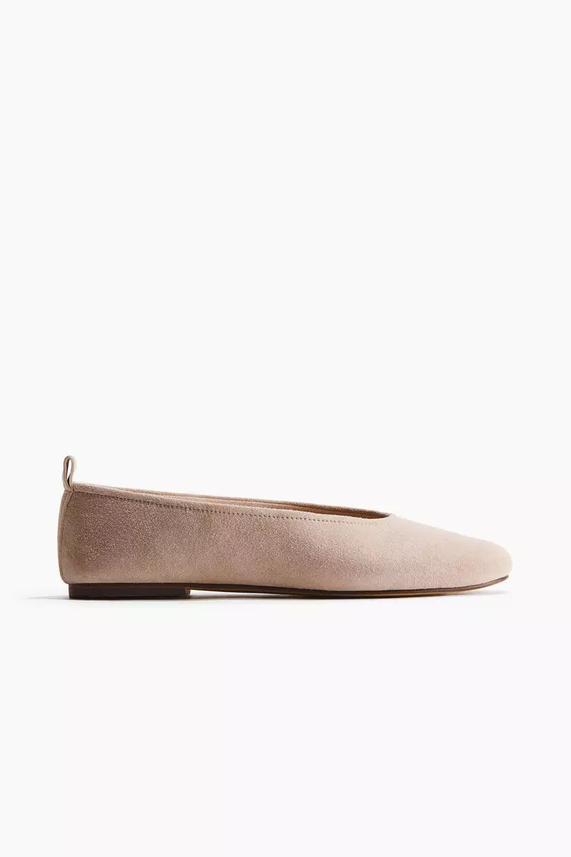 Suede ballet flats