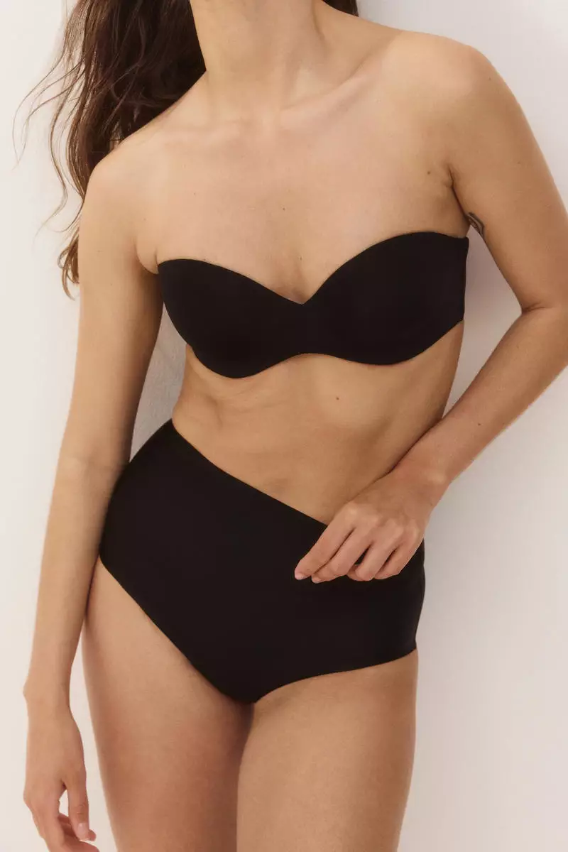 Padded microfibre balconette bra