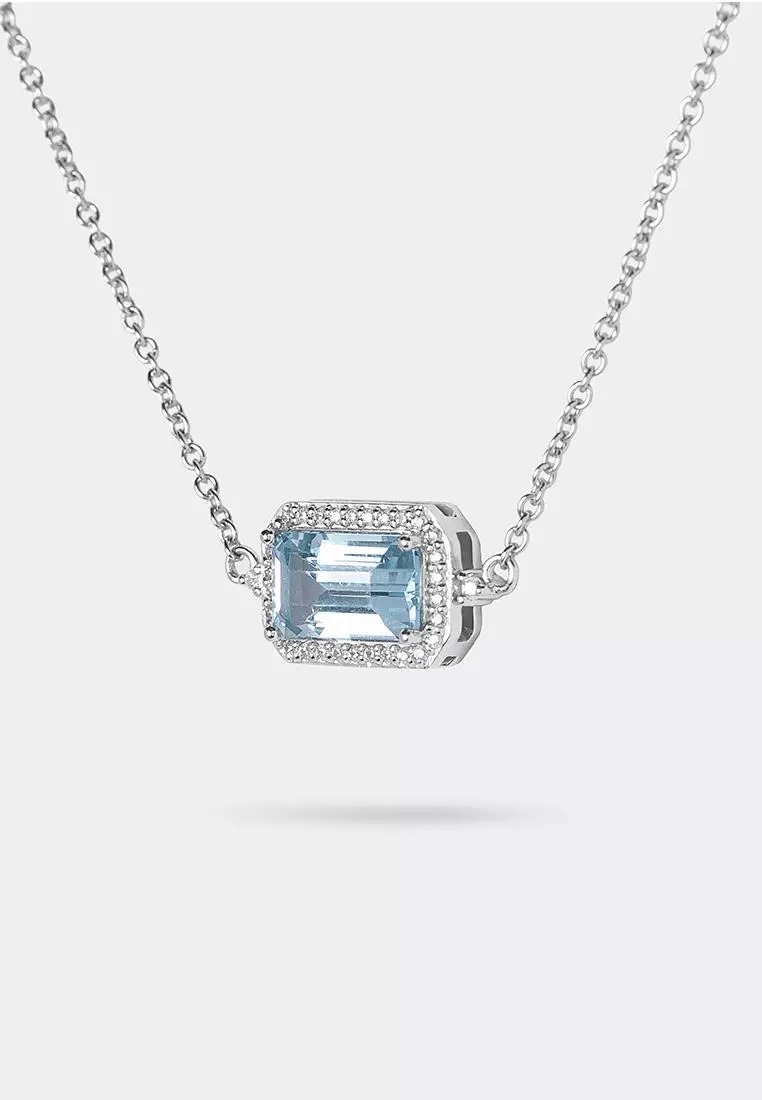 Glow Aquamarine Necklace 019