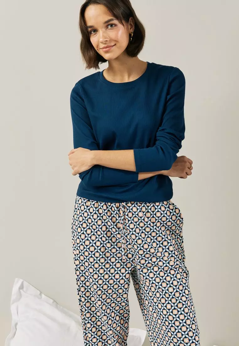 Buy NEXT Ribbed Long Sleeve Pyjamas 2026 Online | ZALORA