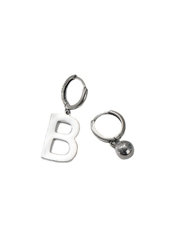 LYCKA silver LPP5022 S925 Silver Classy "B" Letter Drop Earrings 4A2DDAC1E44207GS_1