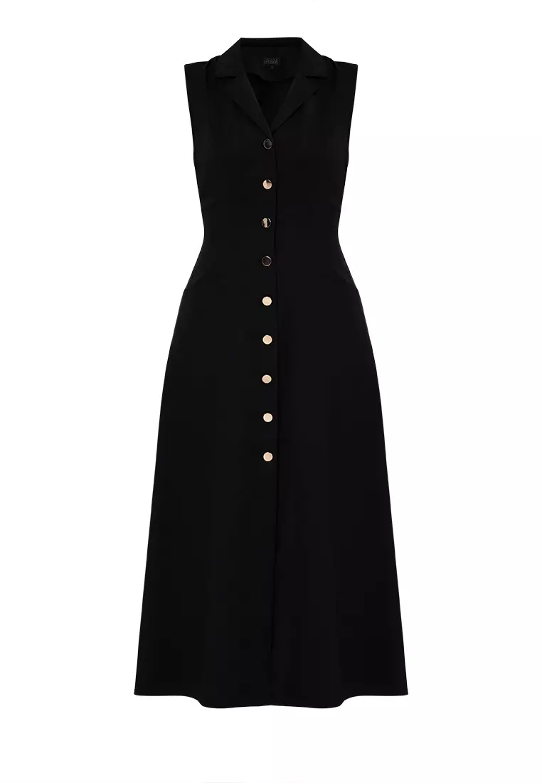 Zalora button new arrivals down dress