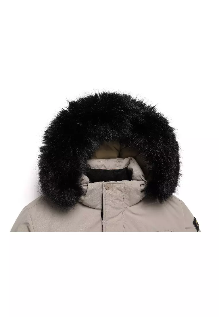 女裝TARUGA毛邊連帽羽絨外套