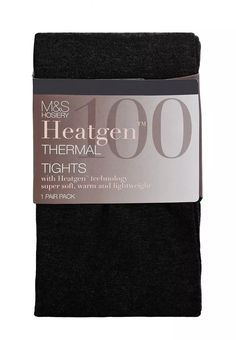 Marks and Spencer M&S Hosiery Womens Heatgen Thermal Tights XL Navy 100  Denier