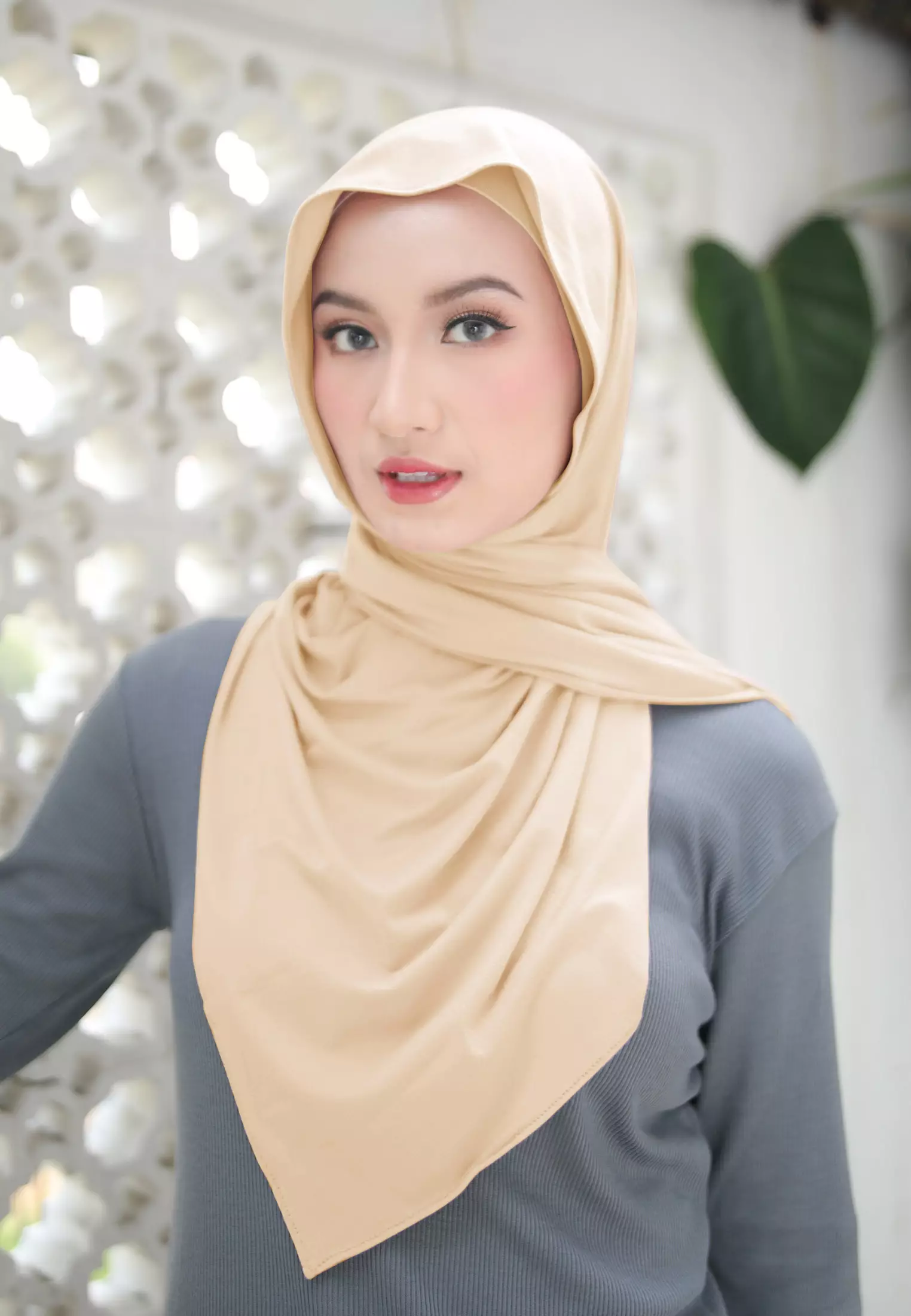 Cotton Bee - Nayma Turkey Shawl | Pashmina Rayon Premium - Butter Cream