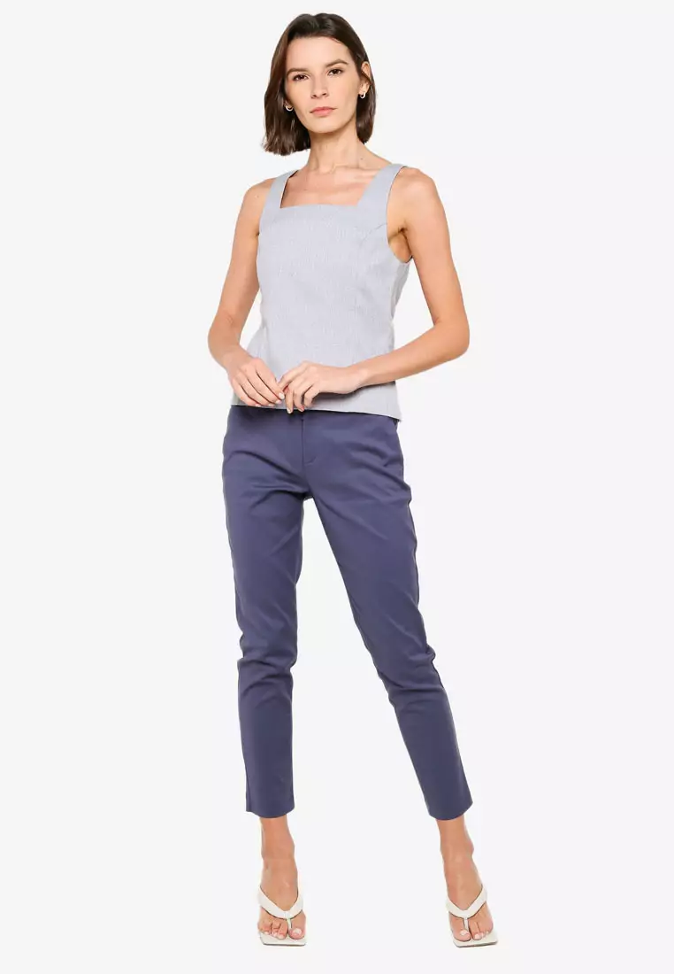 Square Neck Fitted Blouse