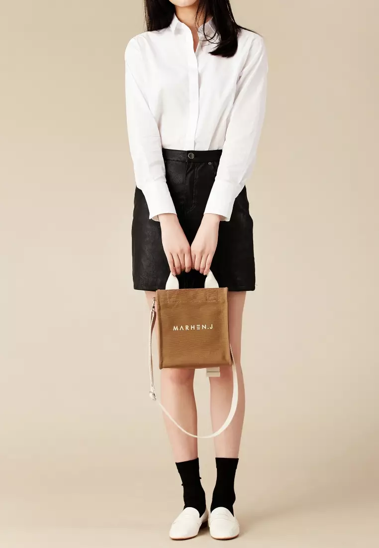 RICKY MINI Canvas Crossbody Bag Sand Beige