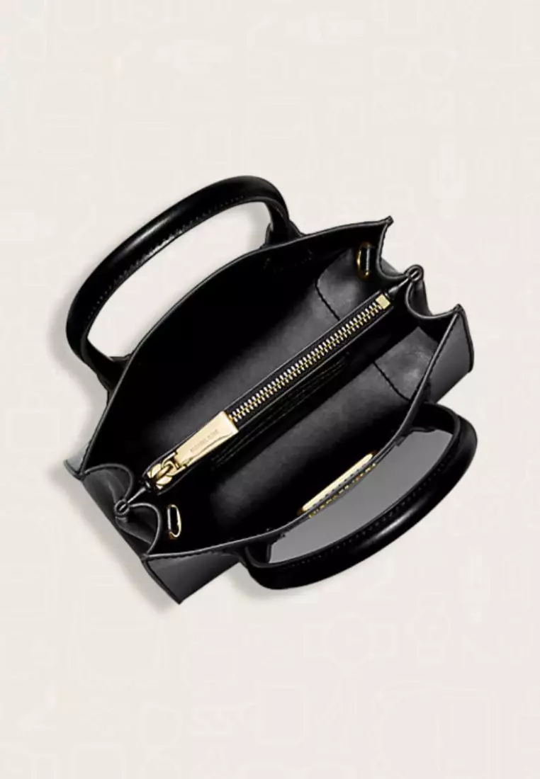 Jual Michael Kors Michael Kors Mercer Medium Pebbled Leather Crossbody Bag Black Original 2024