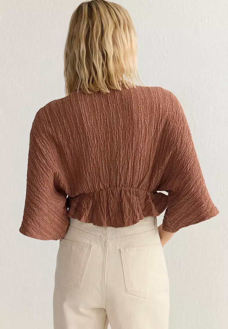 Crop Flounce Blouse