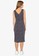 ZALORA BASICS multi Gathered V Neck Midi Dress AFA2FAA1345291GS_2
