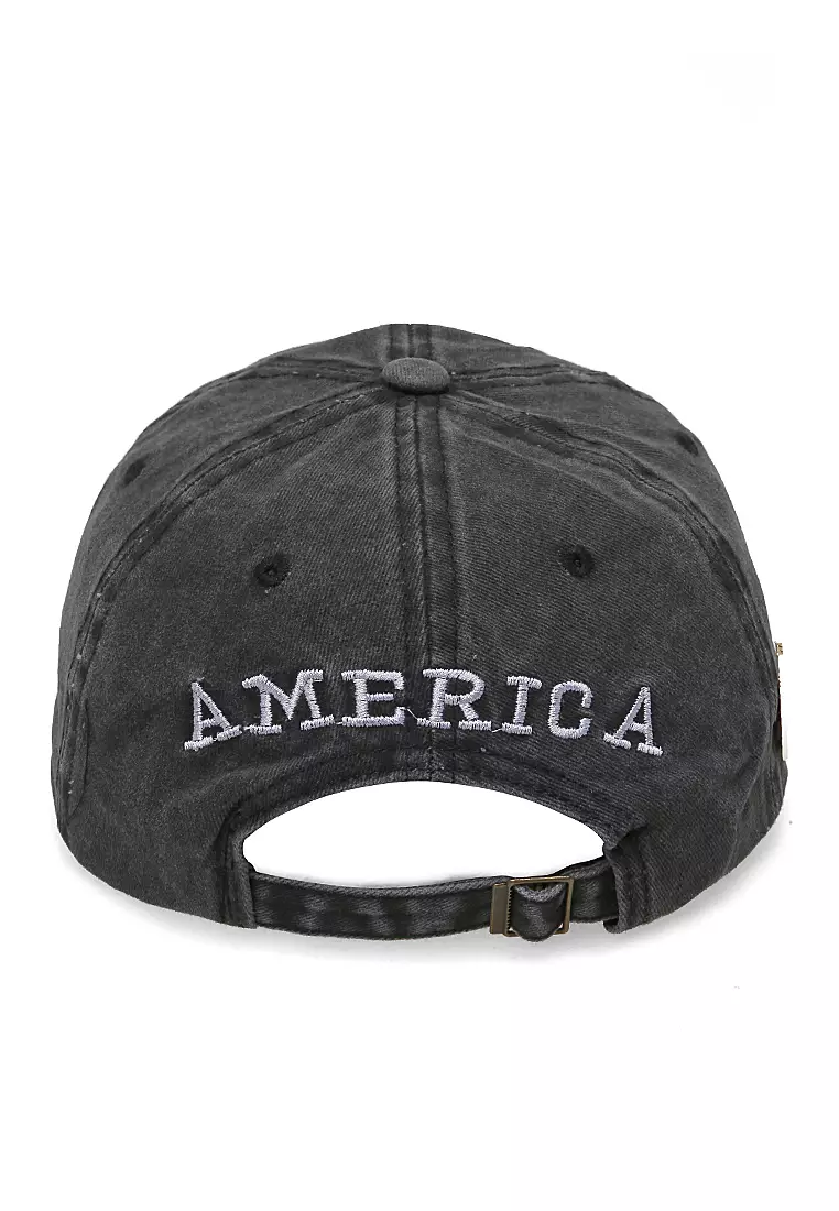 Drsh Topi Baseball Unisex Casual Sport USA Adjustable Material Cotton ORIGINAL - Black