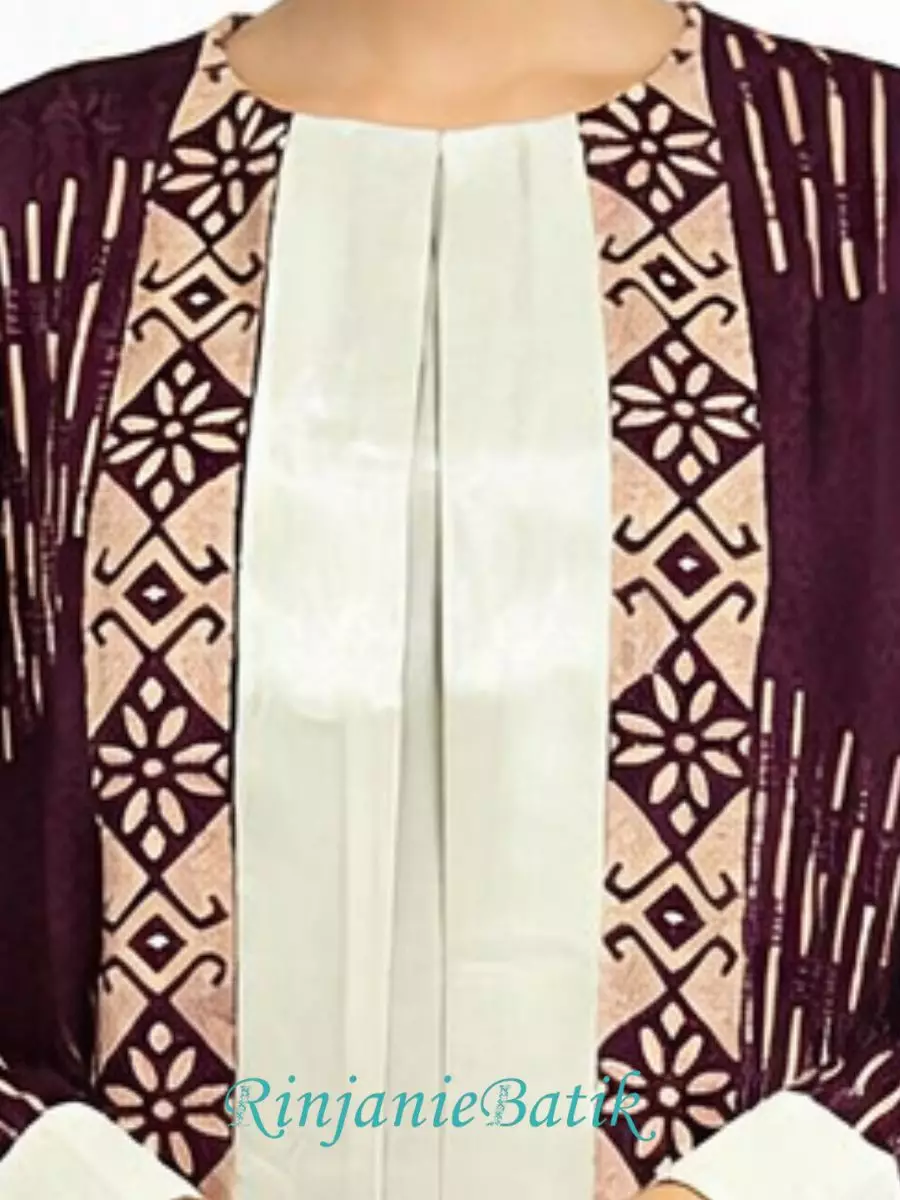 Rinjanie Batik - PDEU RW - Gamis Ramadhani Terracota - Batik Cap - Dress Raya