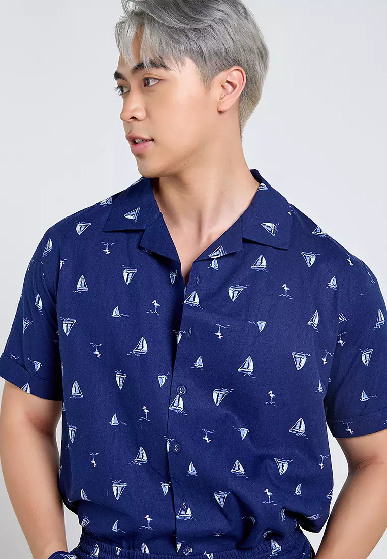 Men’s Short-Sleeve Linen Shirt