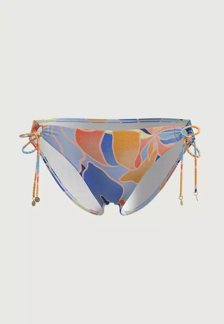 Waterlily藍色側綁經典泳褲