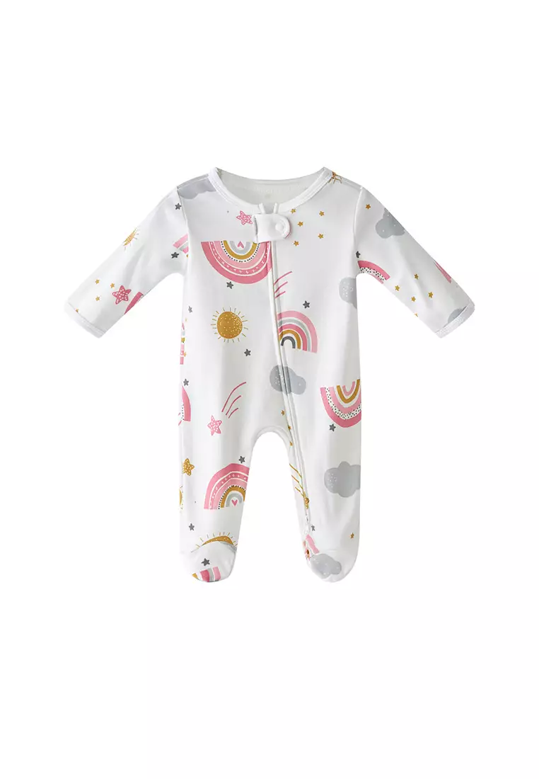 Rainbow best sale baby sleepsuit