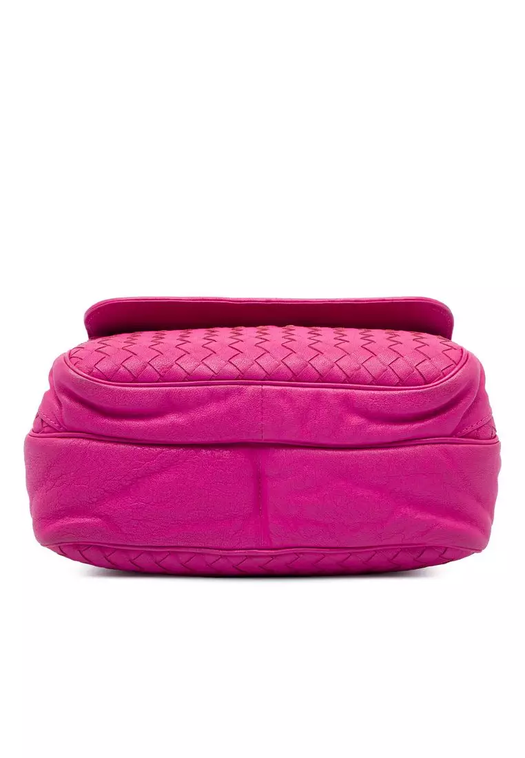 Pre-Loved Bottega Veneta Nappa Intrecciato Front Pocket Messenger Bag