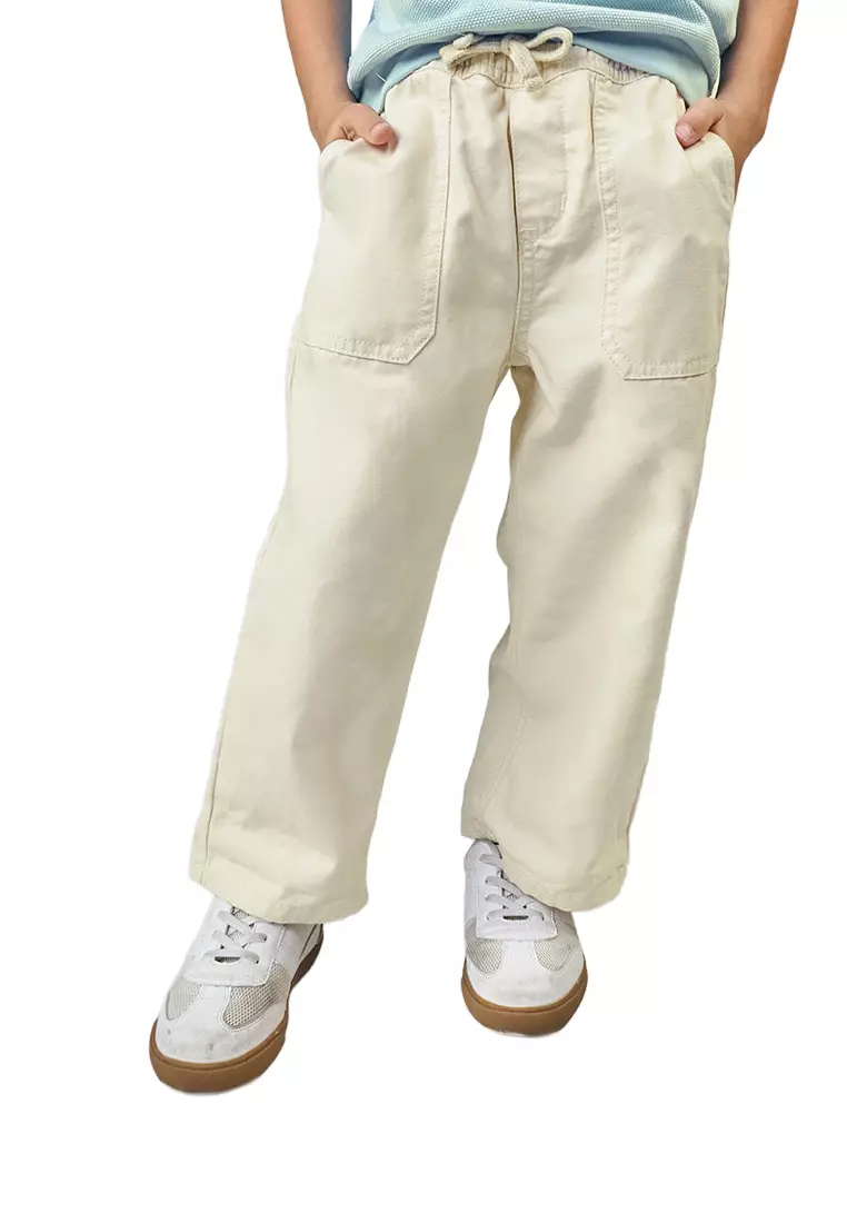 Jonathan Drawstring Pull-On Pants With Patch Pockets