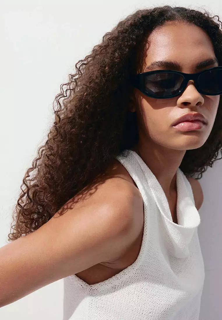Knitted Top With Draped Neck