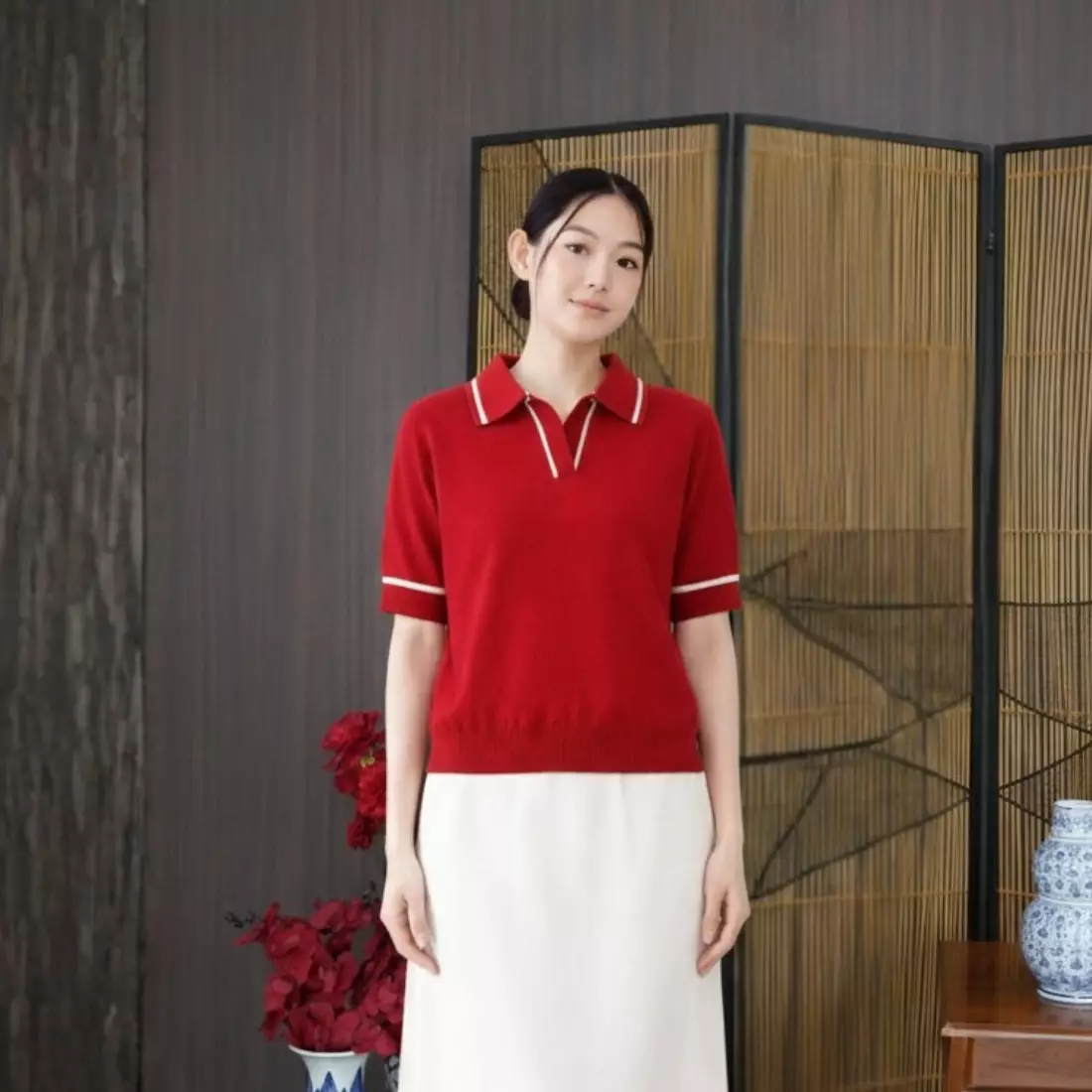 Hyein Lunar Blouse in Red