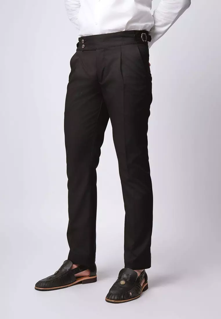 Gurkha Double Button Pants Black