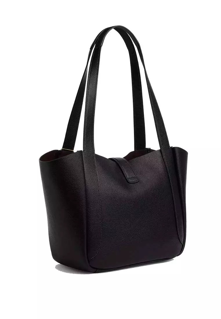 Buy COACH Hadley Turnlock Tote Black CAL17 2026 Online | ZALORA