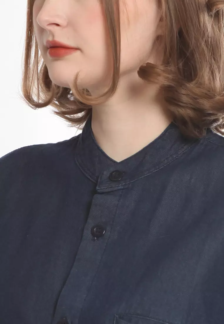 Tunik Denim Krah Mandarin KB282311